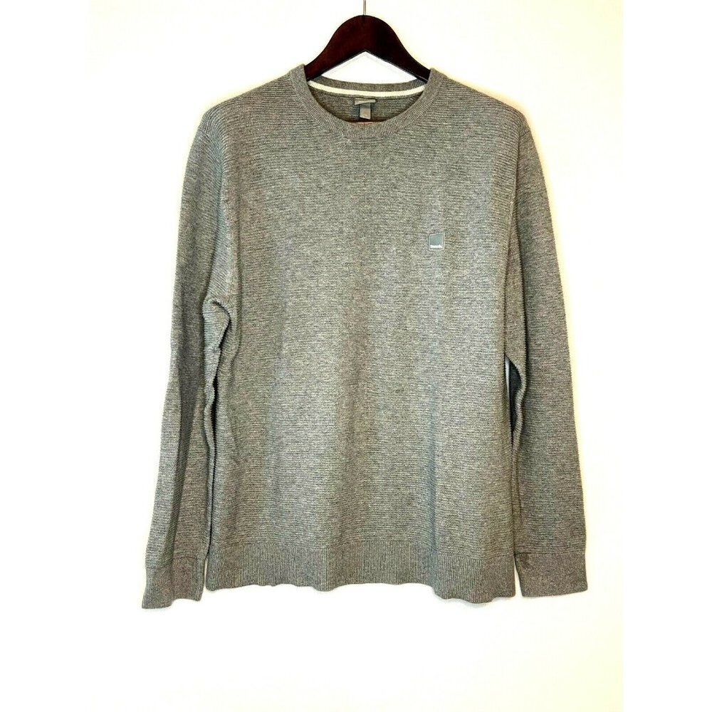 Bench Men Knitted 100% Cotton Sweater in Grey Size L